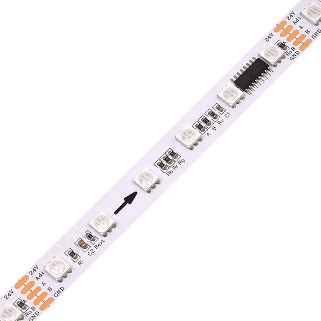 24V DMX512 RGB led strip 10 pixels 60 LEDs UCS512 C4 LED tape