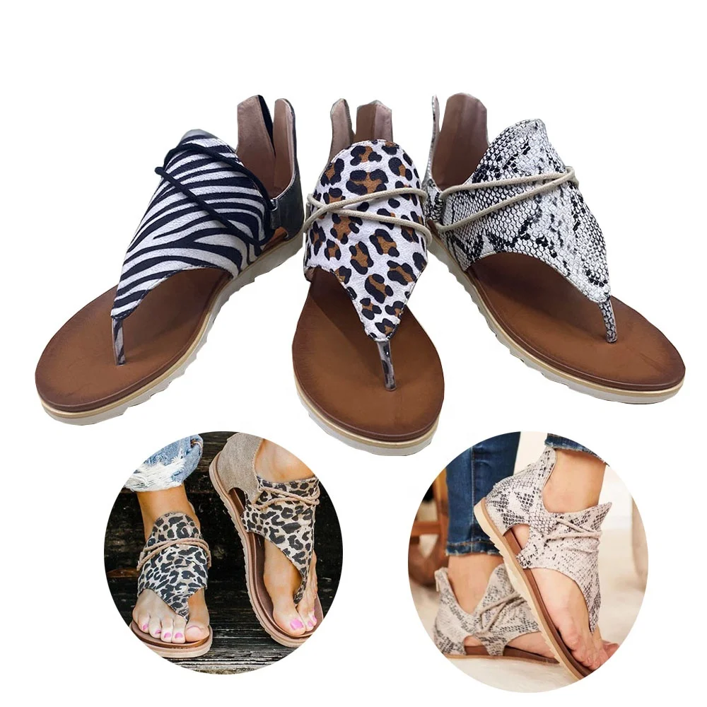gladiator leopard sandals