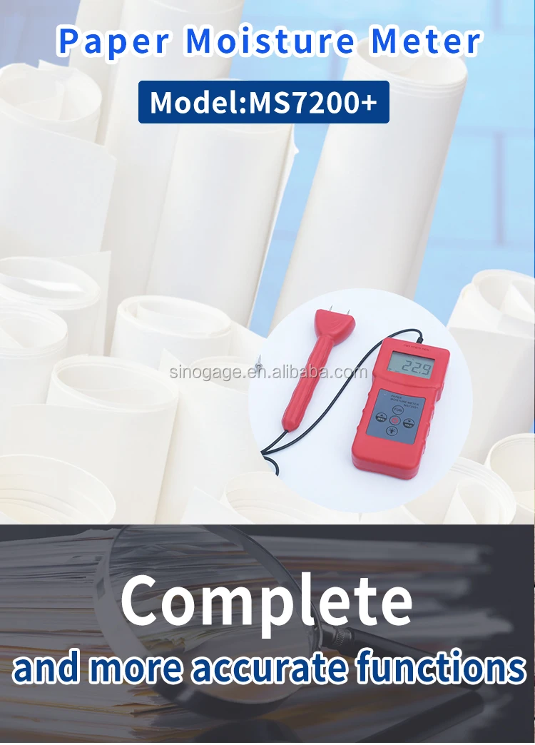 Ms7200+ Paper Moisture Meter Paper Moisture Analyzer Carton Tube