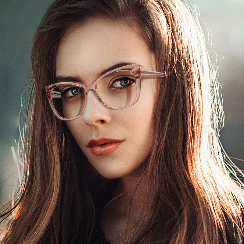 

SKYWAY New Arrival Hot Sale Eyeglasses Frames Fashion Women TR90 Cat Eye Anti Blue Light Blocking Optical Glasses