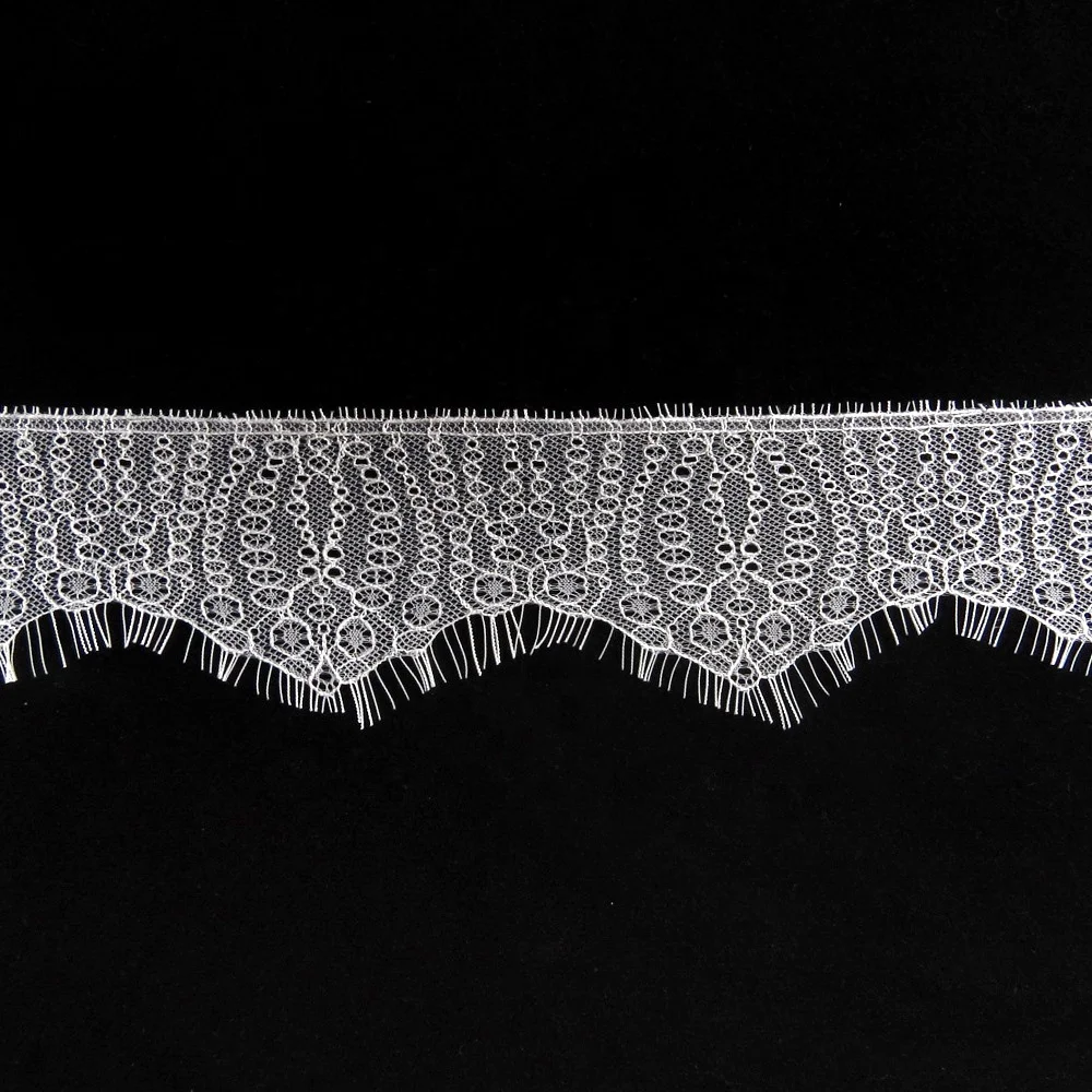 

Chemical beautiful chantilly lace trimming border white and lace, Accept customized color