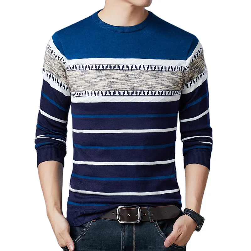 

Man's New Arrival Crew neck long sleeve slim fit letter print Casual style Pullover Sweater