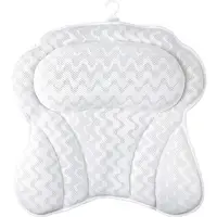 

Ergonomic Luxury 3D Mesh Spa Bath Pillow for Tub Neck and back Support Quick Dry with Strong Grip Suction Cups