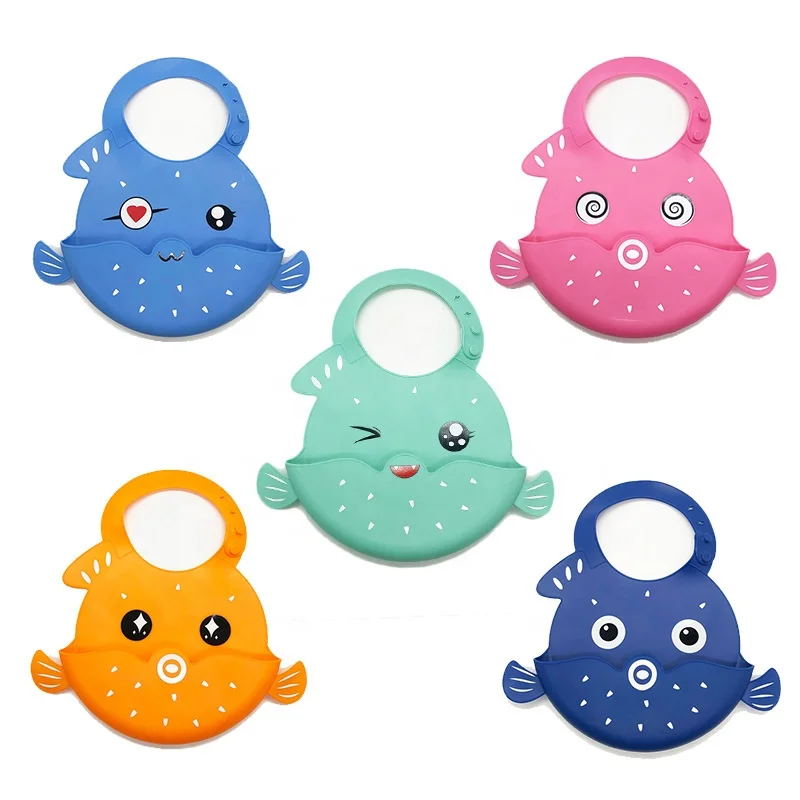 

Amazon Hot Sale Baby Silicone Bibs Factory Direct Sale Food Grade Cartoon Baby Bibs Silicone Bibs Waterproof Washable, Multi color