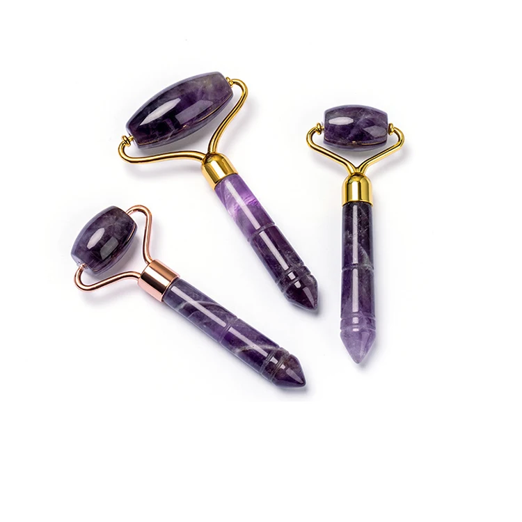 

Jade Roller Massage,Anti Aging Face Roller, Purple