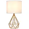 Golden metal wire base Bed Side Table Lamp