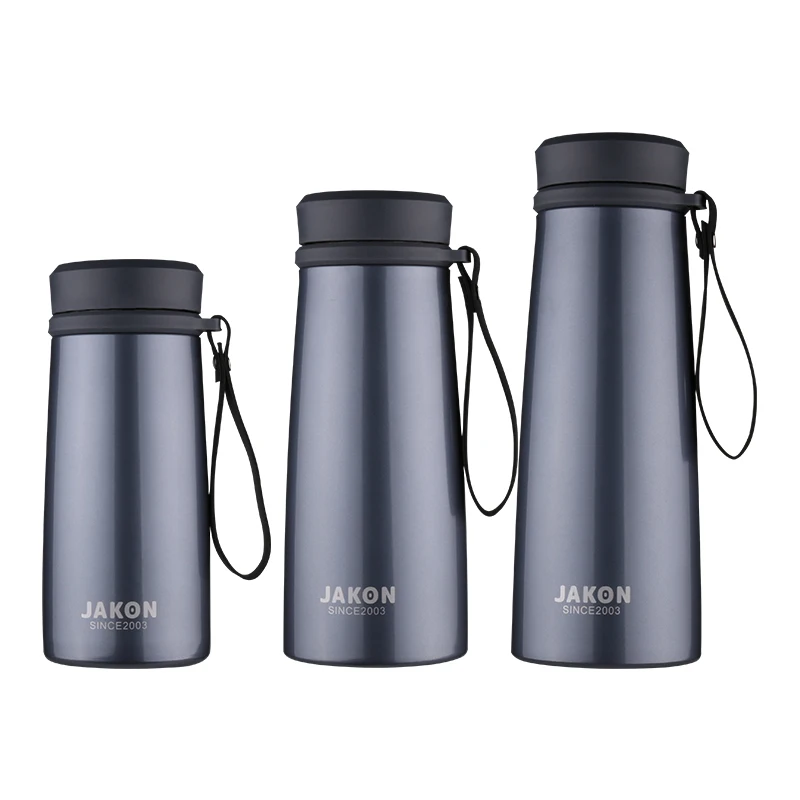 

600/800/1000ml Double Wall Water Bottle Stainless Steel Insulated Thermos for Tea Portable Vacuum Flask with Tea Infuser, Customized colors acceptable