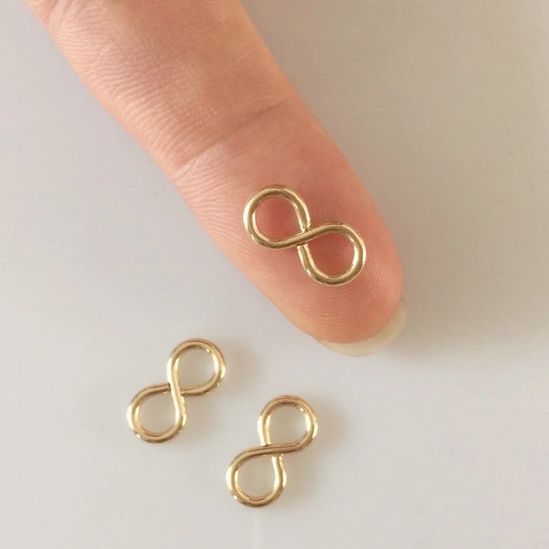 Permanet Jewelry Eye Ring Hook 14K Gold Filled for Bracelet Necklace Non Tarnish Infinity Clasp