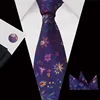 Exquisite jacquard braided tie purple floral tie suit custom