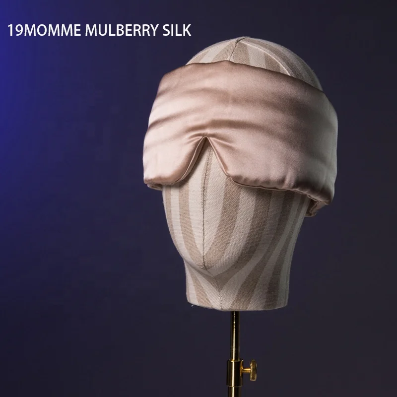 

Wholesale High Quality Luxury Comfortable Big Size Adjustable 100% Pure Mulberry Silk Travel Sleep Silk Eye Mask, Total 10 colors