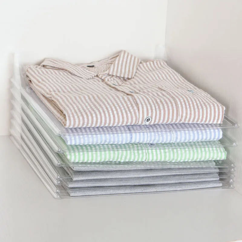 

10 Layer Clothes Storage Board Fold Clothing Organizer Shirt Folder Backpack T-shirt Document Closet Drawer Divider Organizer