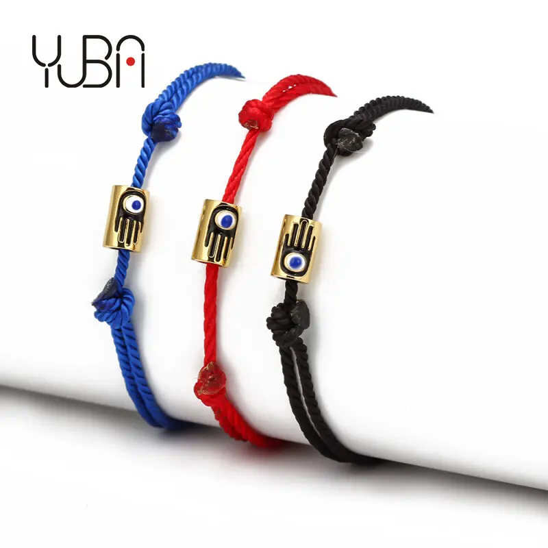 

New Design Fashion Red Weave Couple Hand Rope Adjustable Men Women Turkey Blue Eyes Braided Bracelet