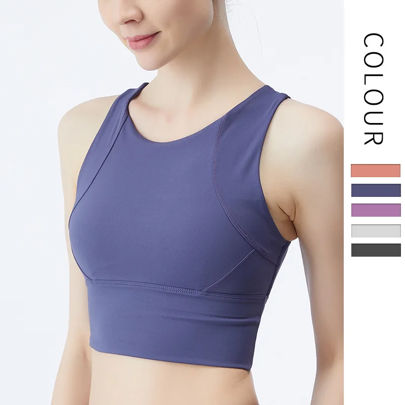 

2021 New Fast Delivery Sexy Ladies Gym Sports Bra Camisole Skinny Women Workout Comfortable Sports Crop Top Vest With Pad