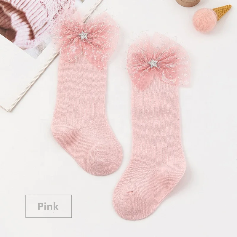

baby lace socks princess socks for baby girls mid-calf bowknot socks