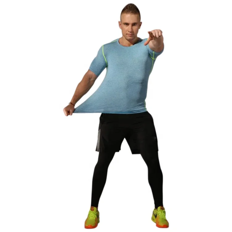 

Men Cool Summer Design Sportswear Set,High Elasticity Compression Gym Tights,Professional Custom Men Fitness Clothing, Grey,light blue,pink