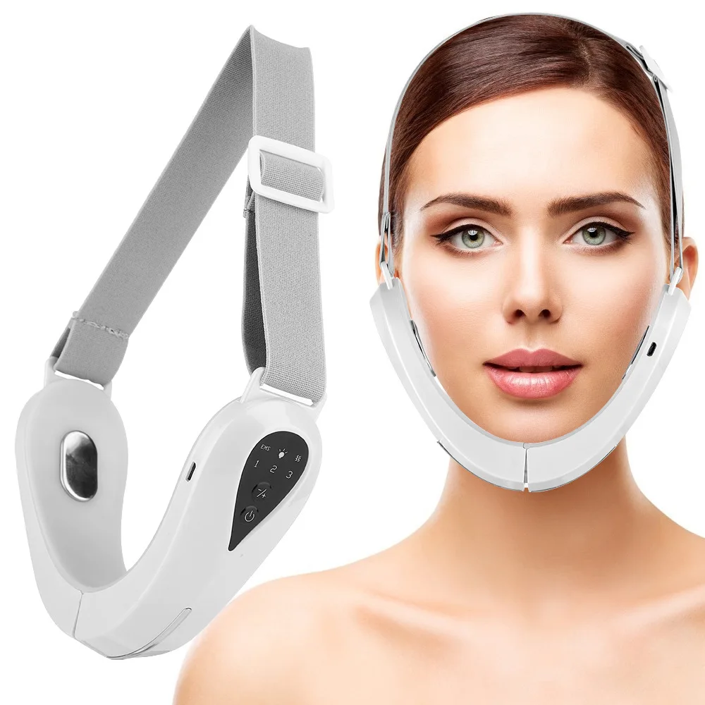 

JOSUNN Home Use Beauty Device Face Slim V-Line Lift Up Massager 3D Facial Massager Beauty Skin Care Tools Machine, Pink/white