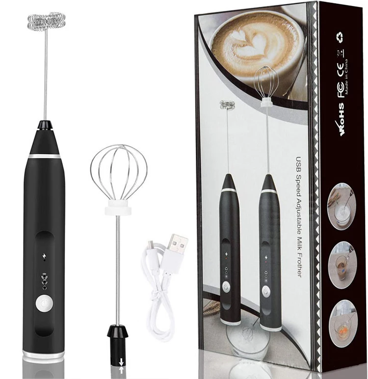 Best Selling Products Kitchen Accessories USB Rechargeable Handheld Electric Milk Frother Coffee Frother Eggbeaters Blender 