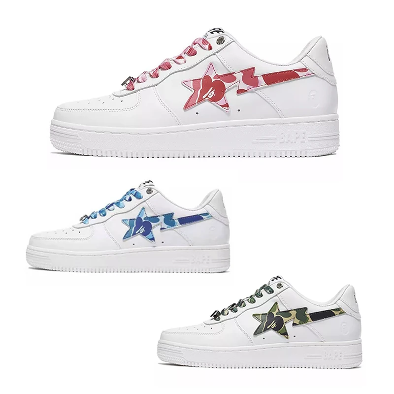 

Wholesale Bapesta Shoes Athletic Fashion Low High Quality Camouflage Bape Shoes Men Basketball AF 1 Sneakers for Men