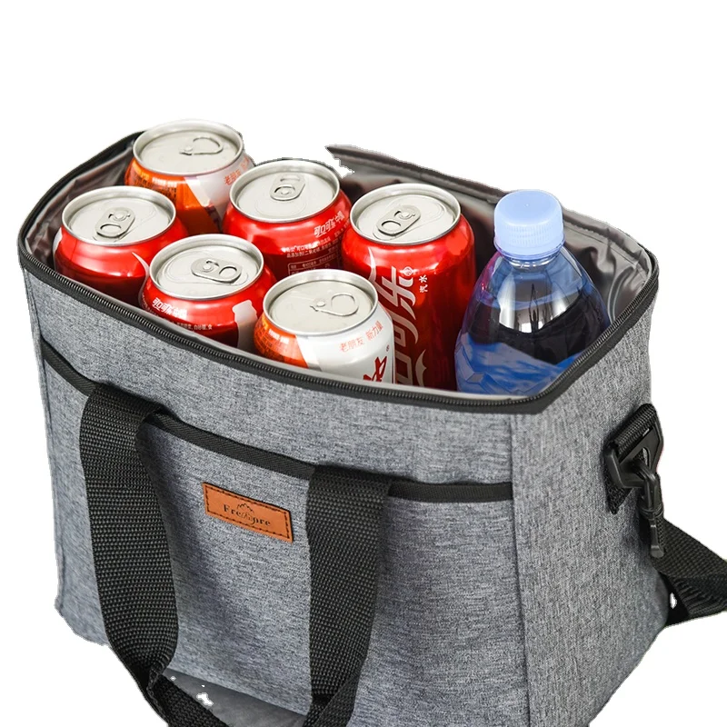 

12-Can Coke Cooler Bag Wide-Open Reusable Lunch Box Tote Bag Thermal Lunch Box with Adjustable Shoulder Strap, Customized color