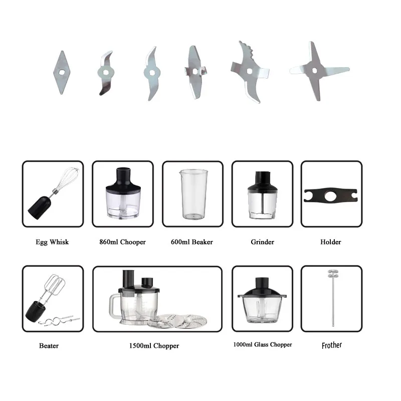 700w 750 800 1000w Multifunction Power Heavy Duty Handheld Blender