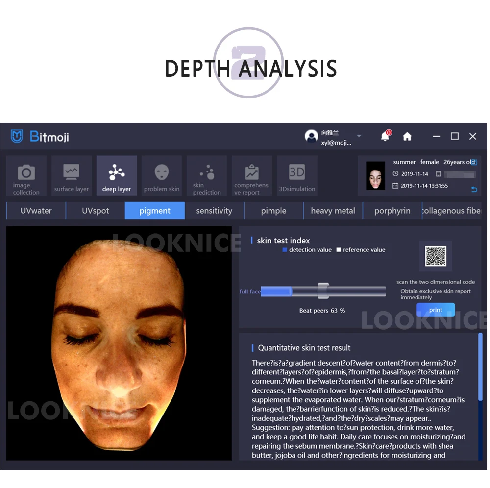 2024 New Technology 8 Spectrum Bitmoji Skin Analysis Machine Facial