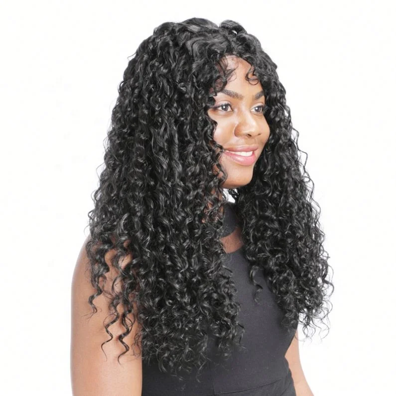 

Lace Front Women's Wigs Spring Small Roll Long Style Black Hair