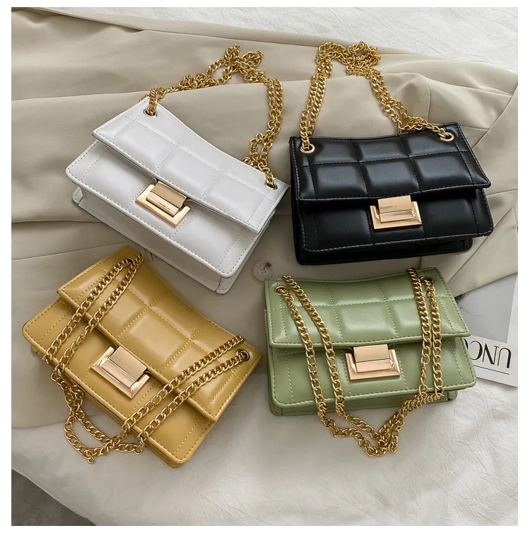 

2021 BEST sale Korean Style Summer sling chains shoulder bag jelly purse elegant lattice women crossbody purses, Customizable