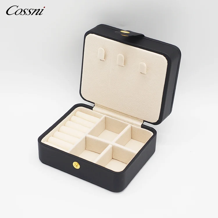 

Small Faux Leather Travel Jewelry Box Organizer Display Storage Case for caja de embalaje y bolsa joyeria, Customized