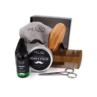 

Private label beard oil and balm with bread shaper beard grooming kit set