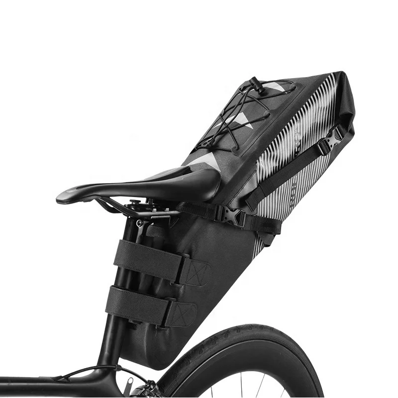 

Wholesale 8-10L Big capacity 600D nylon Waterproof TPU MTB Road Bike Cycling Seatpost Rear Bag for Bicycle, Black