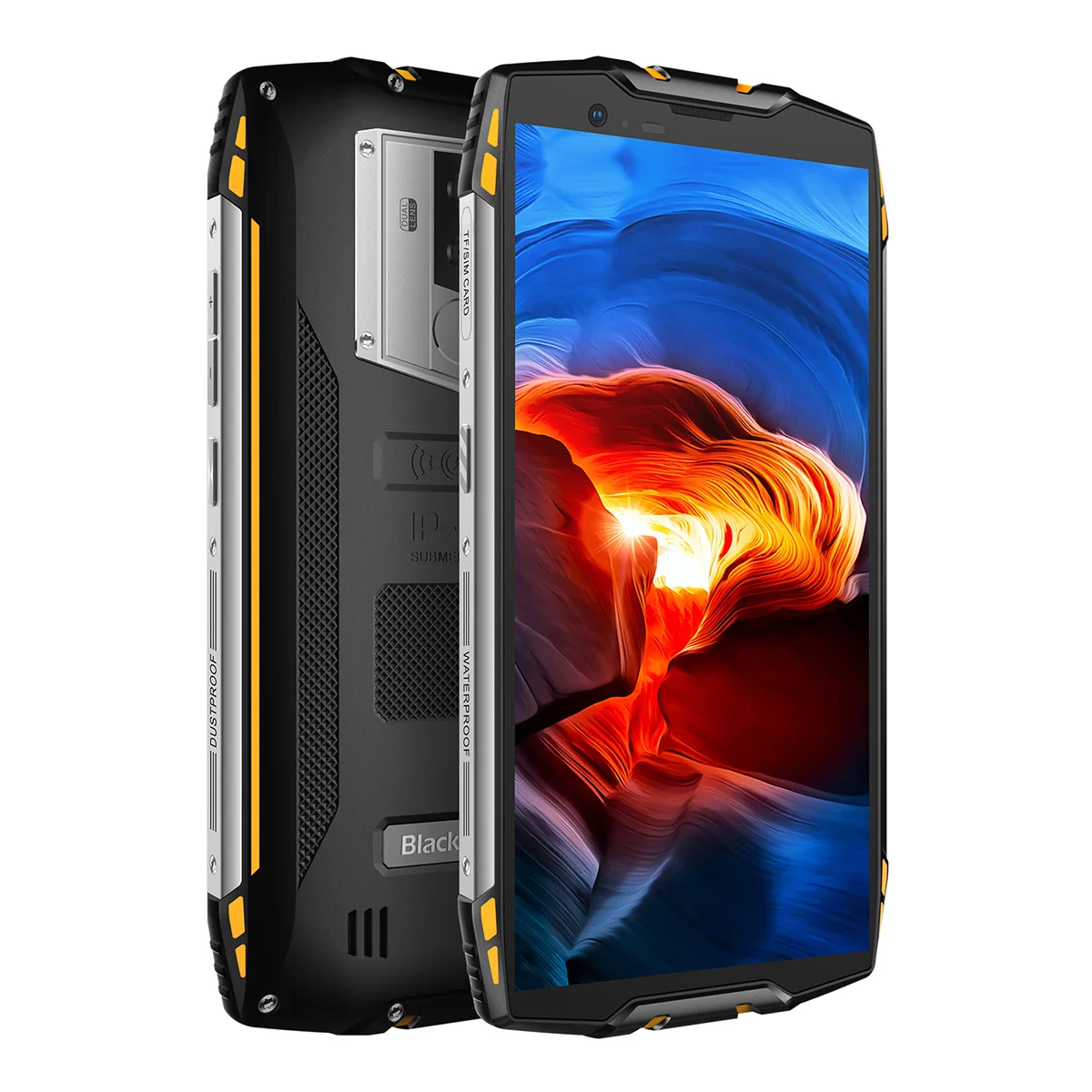 

BV6800 Pro Waterproof Smartphone 5.7" FHD MT6750T Octa Core 4GB+64GB 6580mAh Android 8.0 Wireless charge Mobile Phone, Black, green, gold