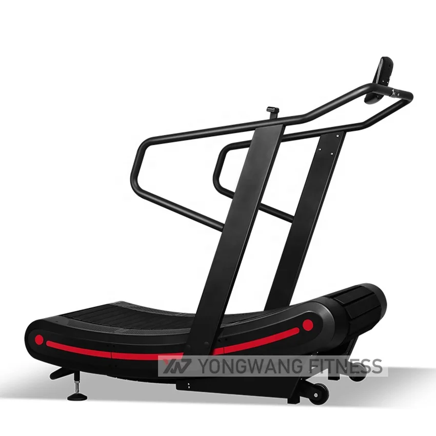 

Yongwang Fitness gym cardio equipment manual resistance curved treadmill, Optional
