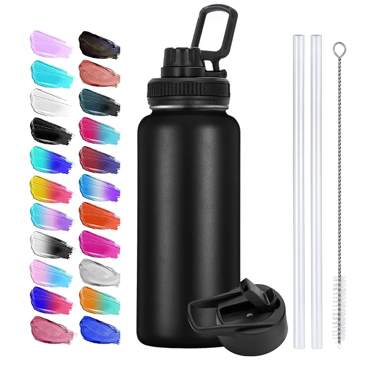 

Everich double wall vacuum flask insulated water bottle stainless steel water bottles with customer logo 18oz 32oz 48oz 64oz, Customized color