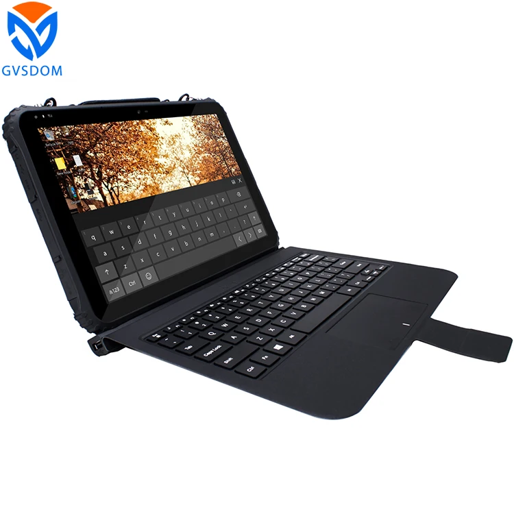 

GVSDOM 12 inch m3-7Y30 Rugged tablet windows with keyboard and barcode scanner with Stylus