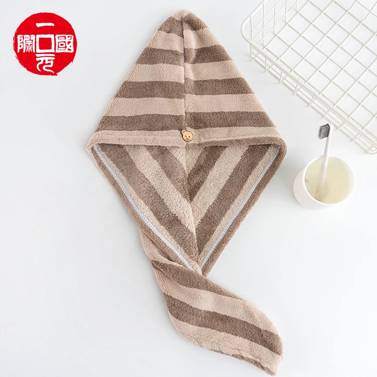 

Absorbent quick drying towel microfiber hair drying cap
