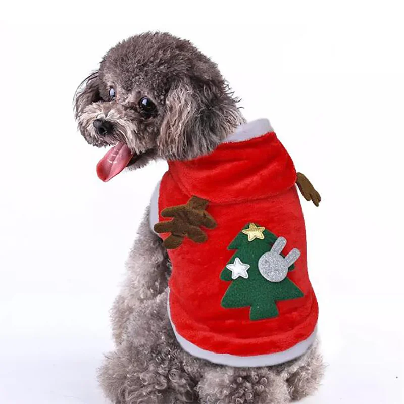 

Christmas Dog Clothes for Pet Small Dogs Santa Pet Costumes for Pug Chihuahua Hoodies Cat Clothing Jacket Coat Dog Products