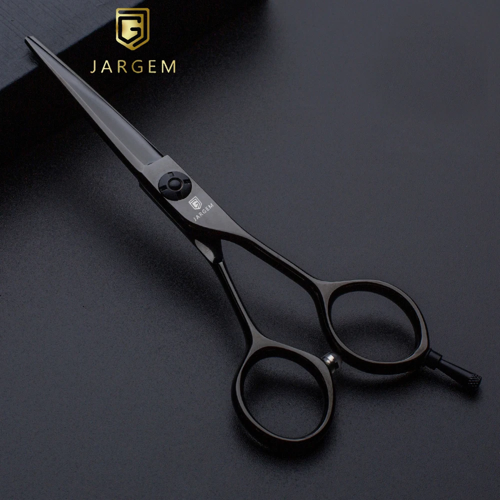 

Black barber scissors japanese scissors 5.0 hair cutting scissors