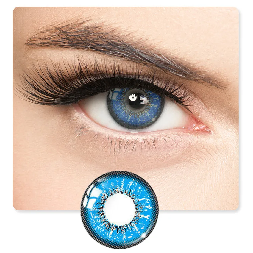

Yearly Cosplay Blue color Contact Lens Wholesale Halloween Crazy Color Big Eye Contact Lenses, 5 colors