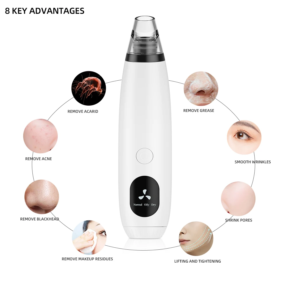 

2021 Popular Beauty Care Home Use Oem Remove Set Blackhead Remover Vacuum Device, White