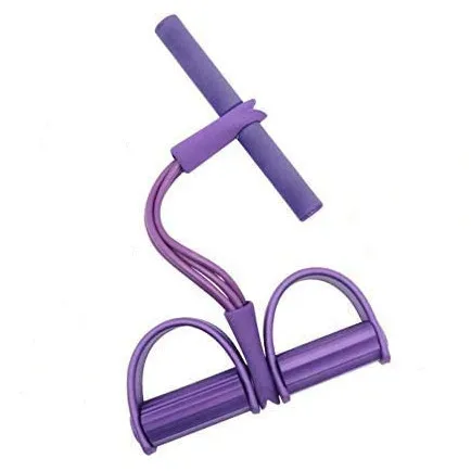 

Pedal Resistance Bands Super Light Exercise Bands 4-Tube Yoga Strap Elastic Pull Rope Fitness Equipment for Abdomen, Waist