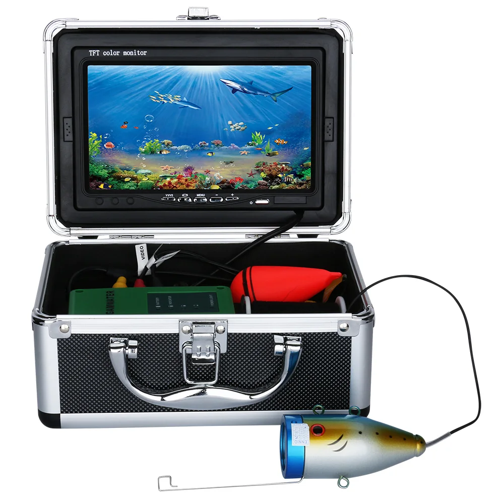 

20M 7" Inch 1000tvl Underwater Fishing Video Camera Kit with 12 PCS White Lamp Lights For ICE River Sea Fishing