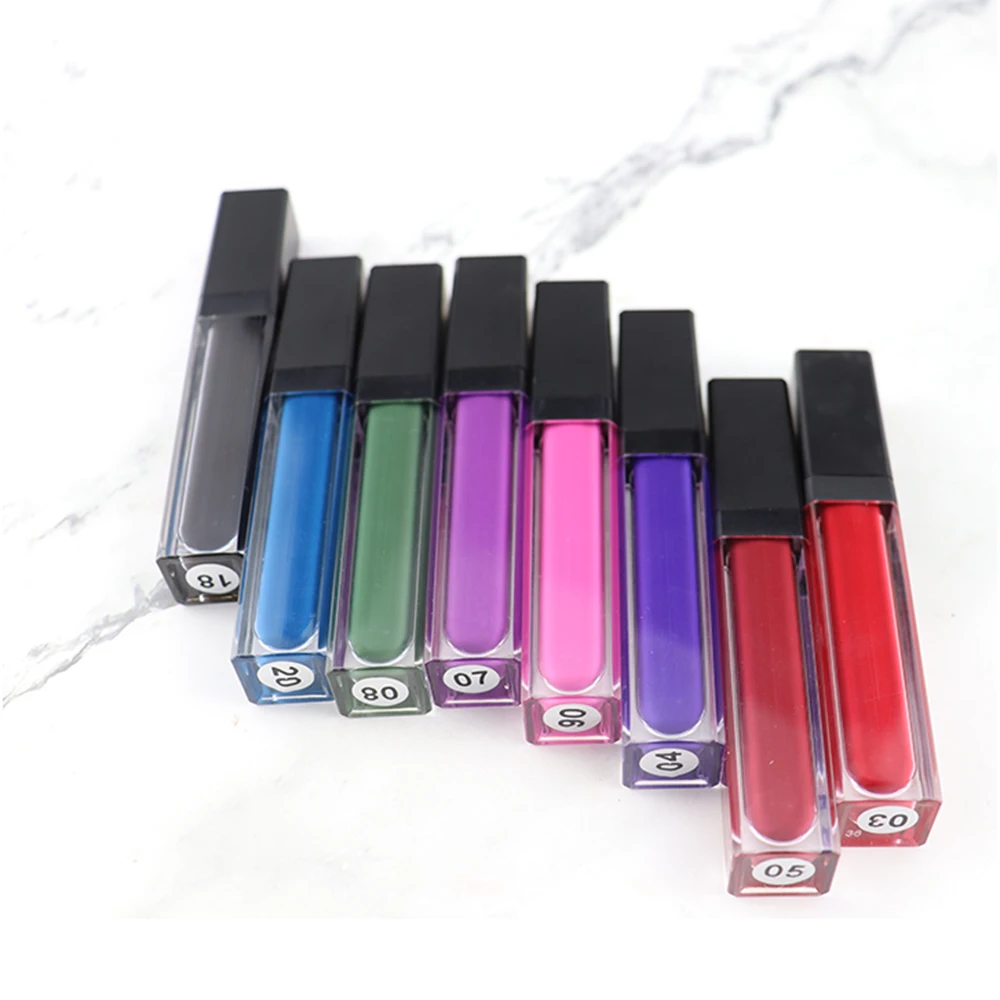 

Wholesale OEM DIY lipgloss Create Your Own Color Lip gloss Cosmetic DIY Liquid Lipstick With Container Tube