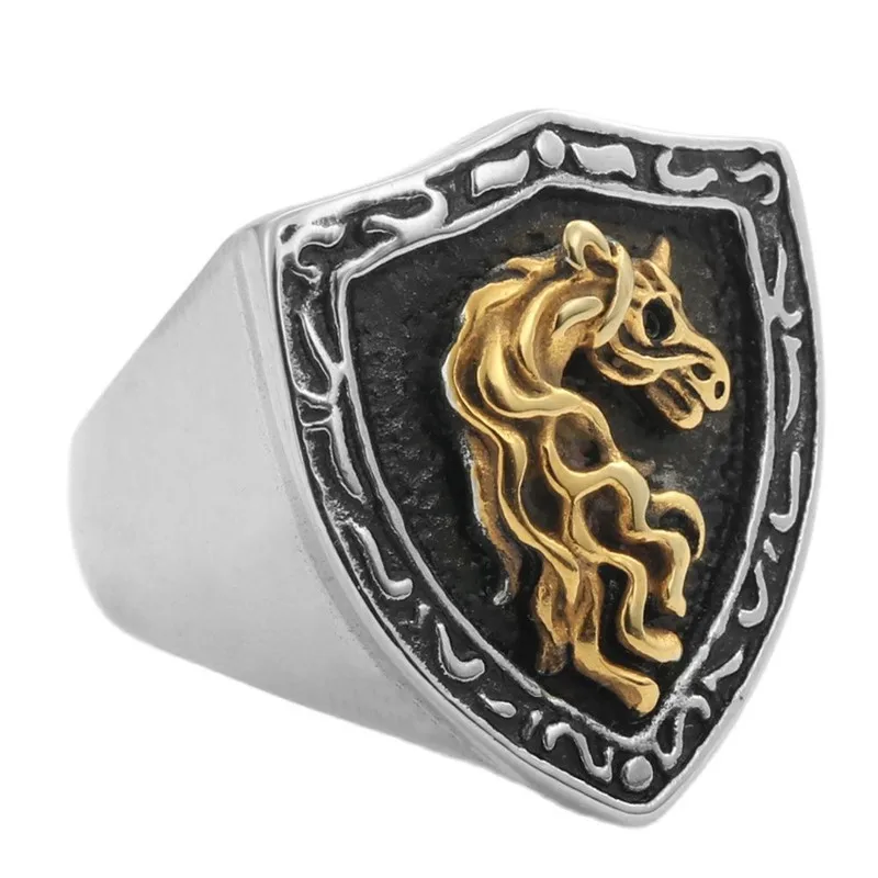 

Factory Direct Mens Rings Titanium Stainless Steel Jewelry Retro Trendy Man Personality Punk Ring, Picture