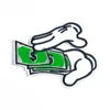 Free samples of creative custom white glove dollar bills embroidered iron on patches for clothing
