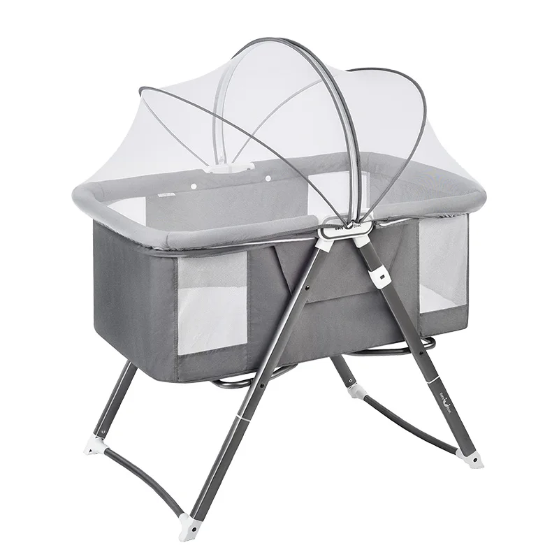 2018 New Factory Metal Wooden Baby Beside Bed Baby Cot Baby Sleepler