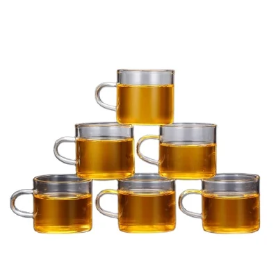 

Mikenda hotsale high borosilicate glass double cute coffee mug household heat resistant transparent