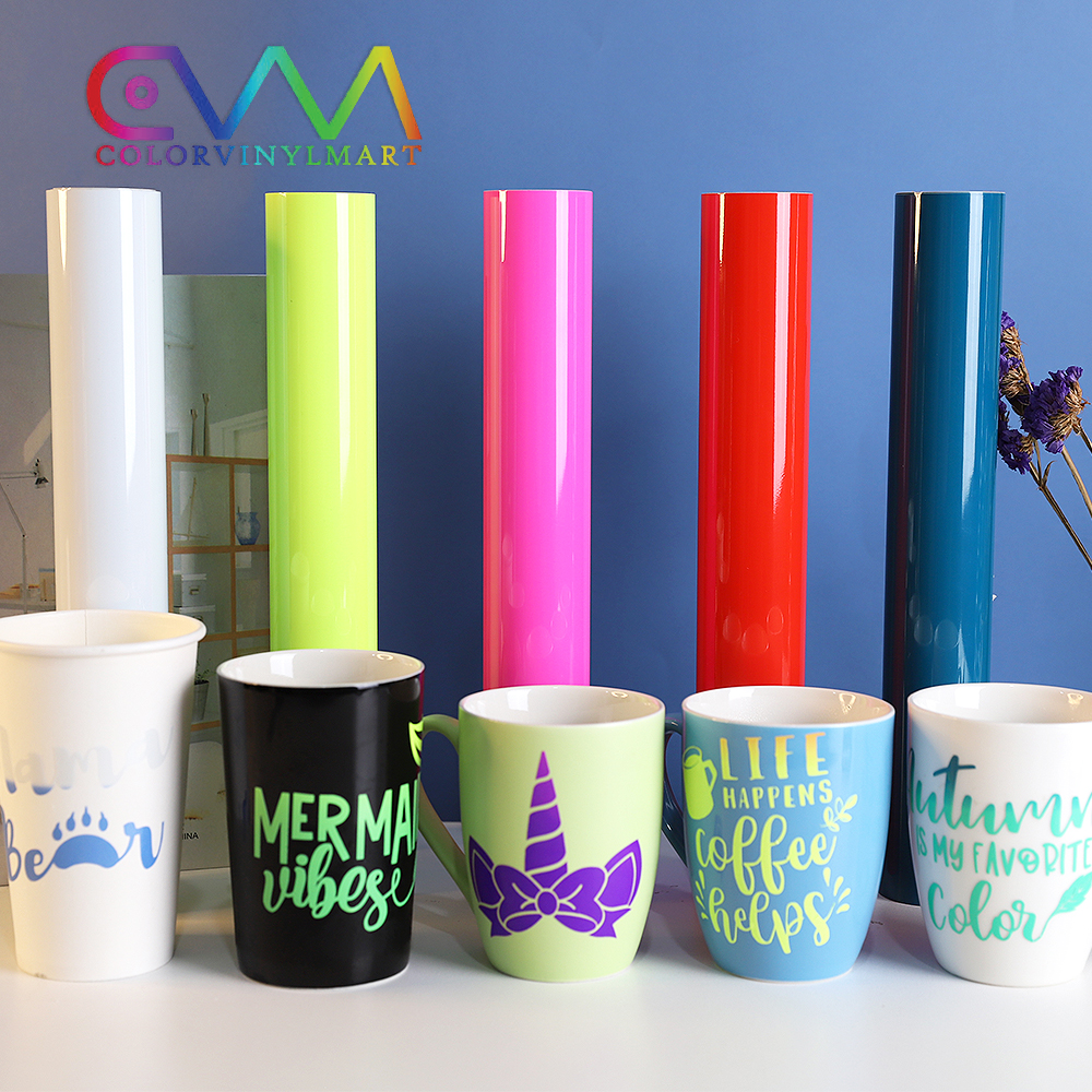 

Popular New Product Glossy Temperature Activated Color Change Vinyl DIY Craft Cricut Self Adhesive Film Cutting PVC Vinyl Rolls