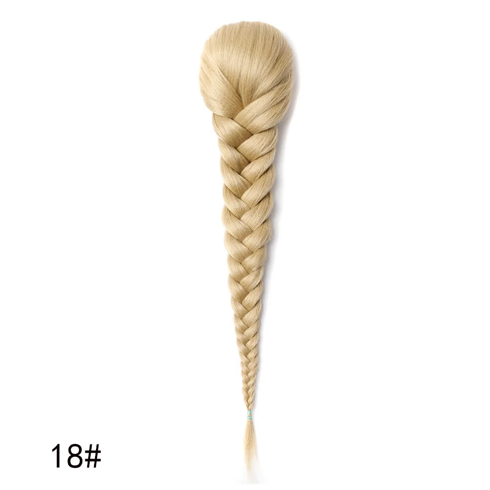 

Braided Plait Fishtail Fishbone Drawstring Synthetic Ponytail For White Woman Fishtail Braid Ponytail Extension 16 Inch