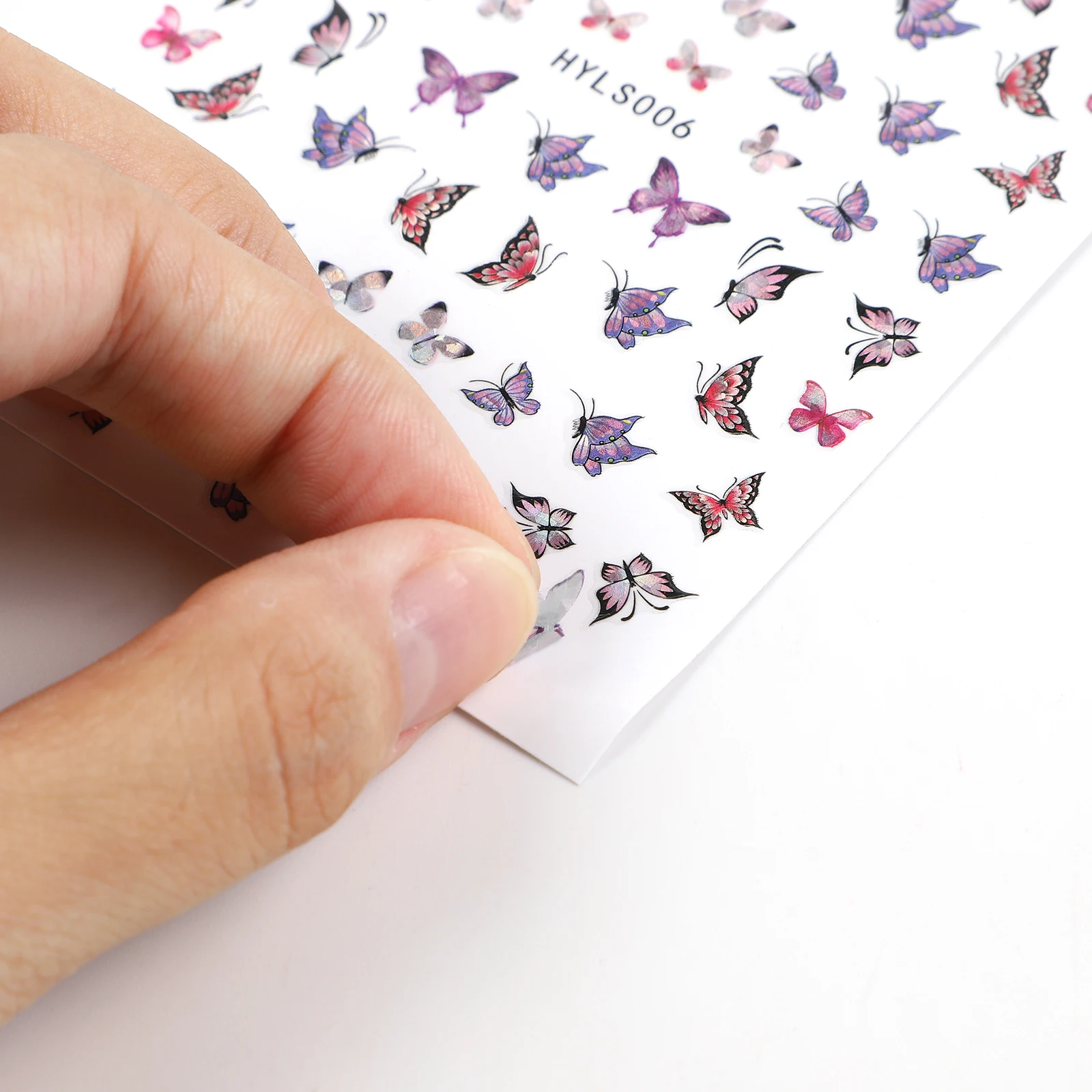 

COSCELIA Hot Selling butterfly French Nail Art Sticker Nail Art Decoration Factory Vendor Simple Strip Decal Custom Logo