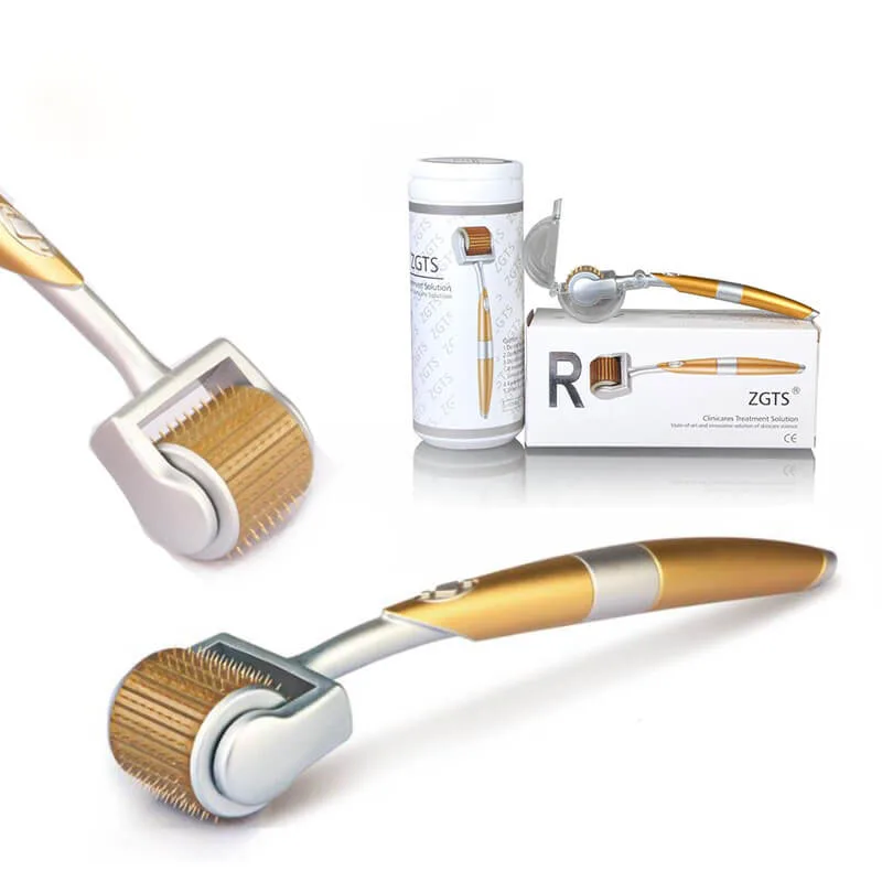 

DR192 ZGTS derma roller titanium needles dermaroller DHL free shipment, Gold